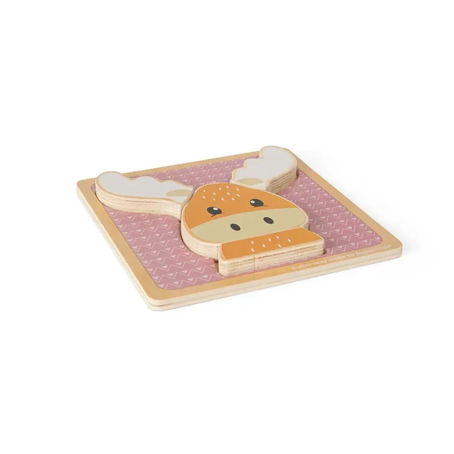 Drewniane puzzle Reniferek / Bigjigs Toys