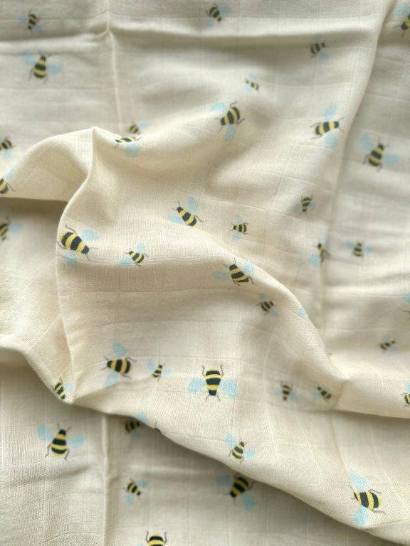 Muślinowe pieluszki 70x70 cm, 6szt. - Honeybee / Vanilla Copenhagen