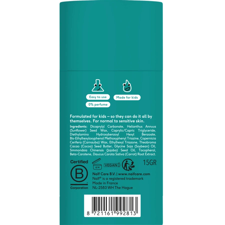Mineralny sztyft przeciwsłoneczny SPF50 dla dzieci i niemowląt, 15g / Naif