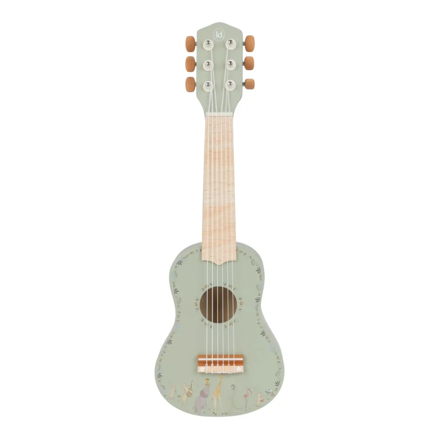 Drewniana gitara zielona Safari Friends FSC / Little Dutch