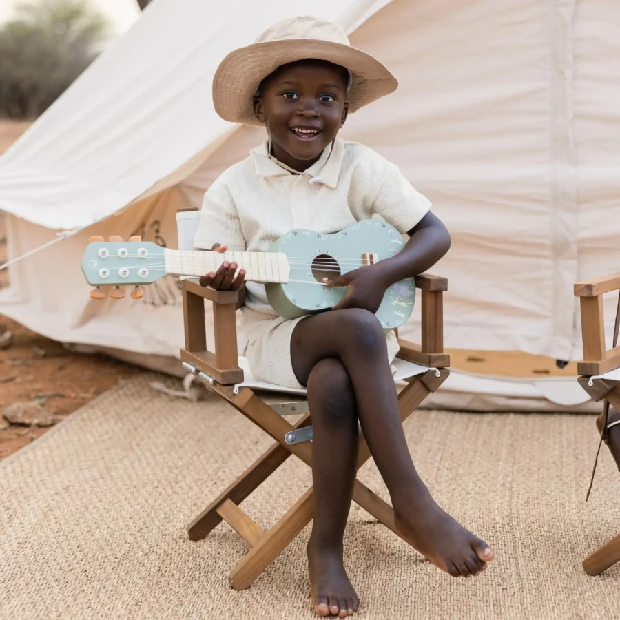 Drewniana gitara zielona Safari Friends FSC / Little Dutch