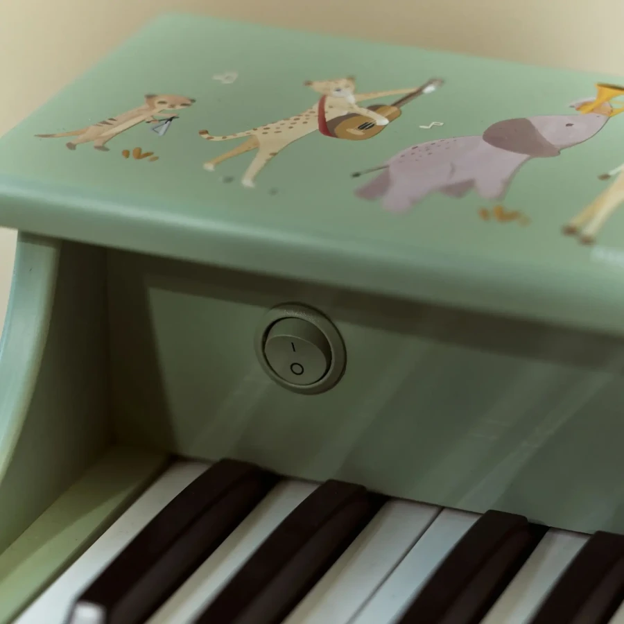 Drewniane pianino zielone Safari Friends FSC / Little Dutch