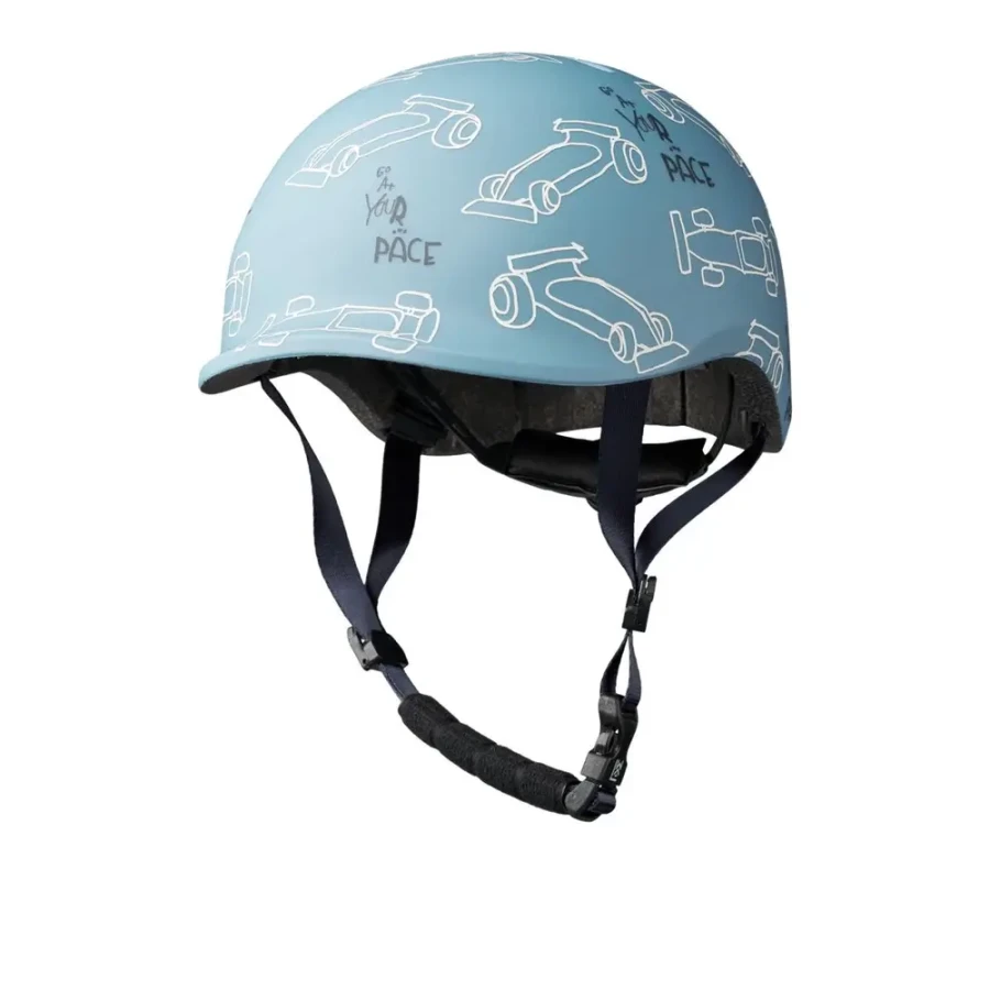Kask dla dzieci Milly - Race cars, Beach blue / Liewood
