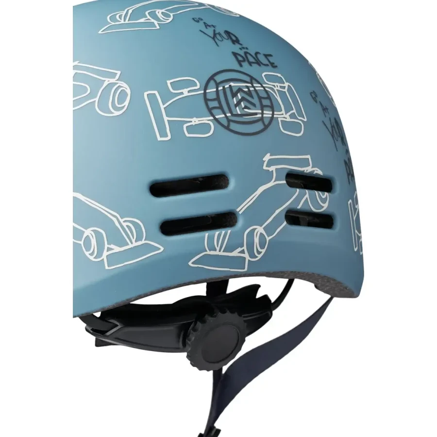 Kask dla dzieci Milly - Race cars, Beach blue / Liewood