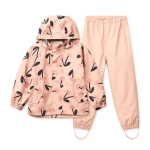 Komplet przeciwdeszczowy Pedia - mega cherry heart, Rosey mix / Liewood