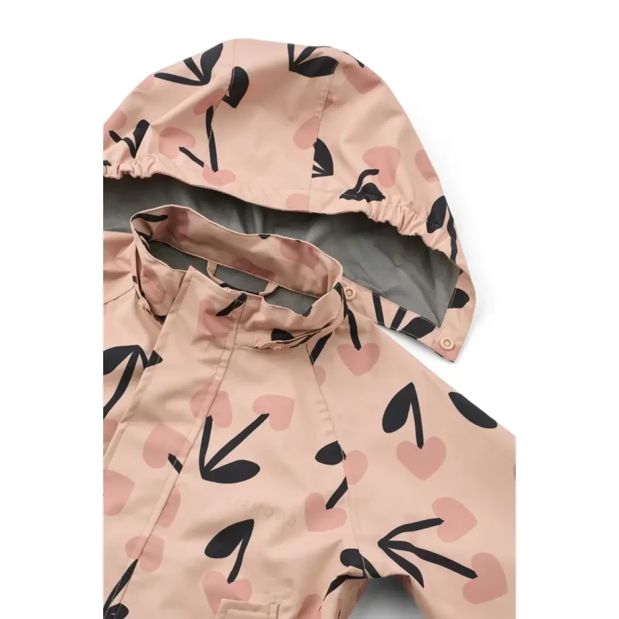 Komplet przeciwdeszczowy Pedia - mega cherry heart, Rosey mix / Liewood