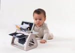 Obracająca się książeczka grzechocząca Tummy Time - Czarno-Biała / Taf Toys