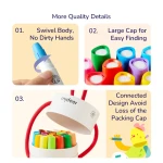 Wkłady do miękkich, zmywalnych kredek silky crayons 6 szt. / mideer