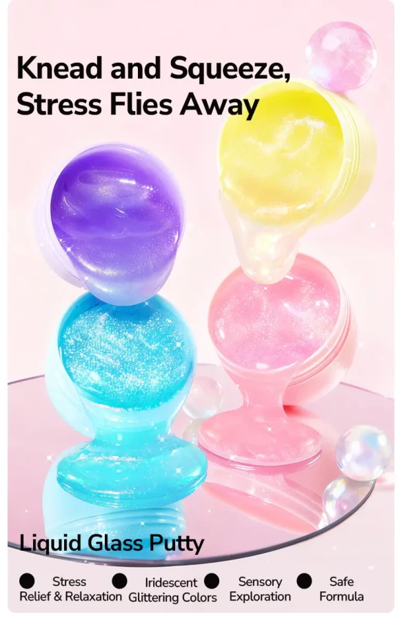 Perłowa masa sensoryczna Pearly Putty - blue wave / Mideer