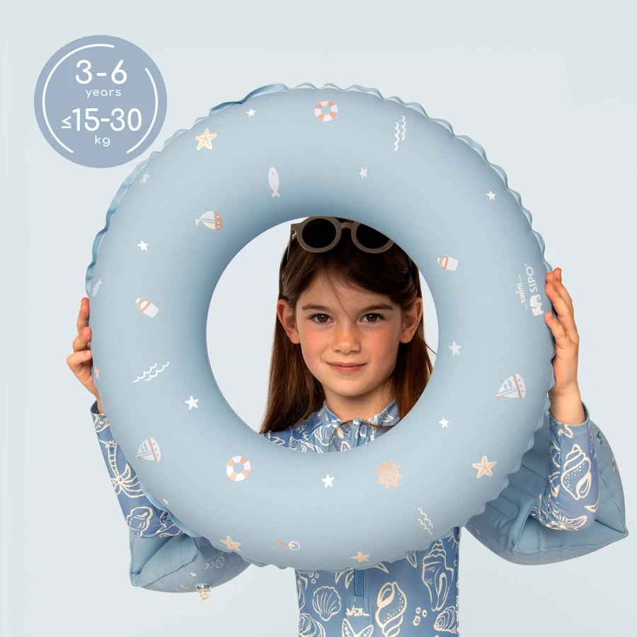 Dmuchane koło do pływania dla dzieci 3-6 lat (15-30 kg) - niebieskie / SIPO