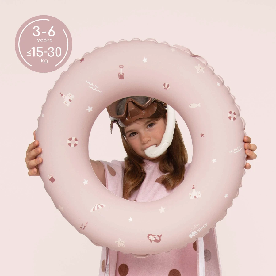 Dmuchane koło do pływania dla dzieci 3-6 lat (15-30 kg) - różowe / SIPO