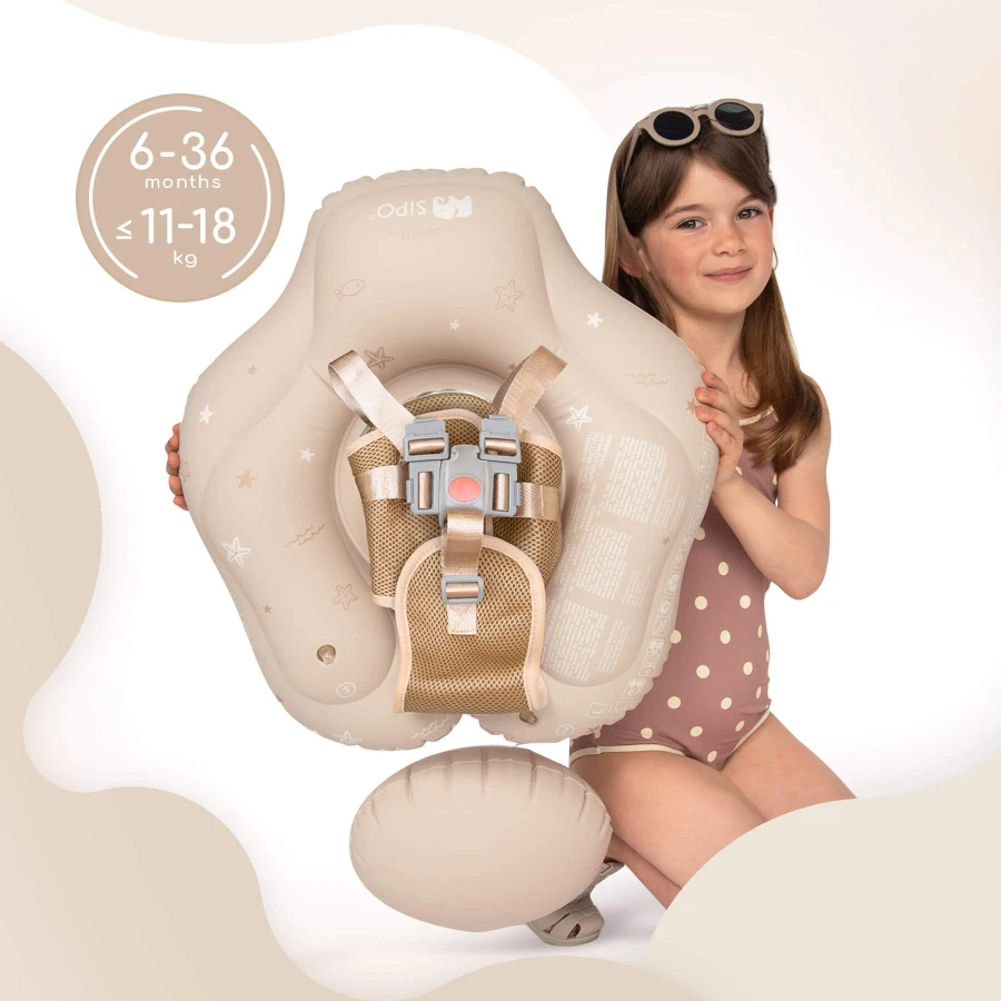 Koło treningowe do nauki pływania 6-36m (11-18 kg) - beżowe / SIPO