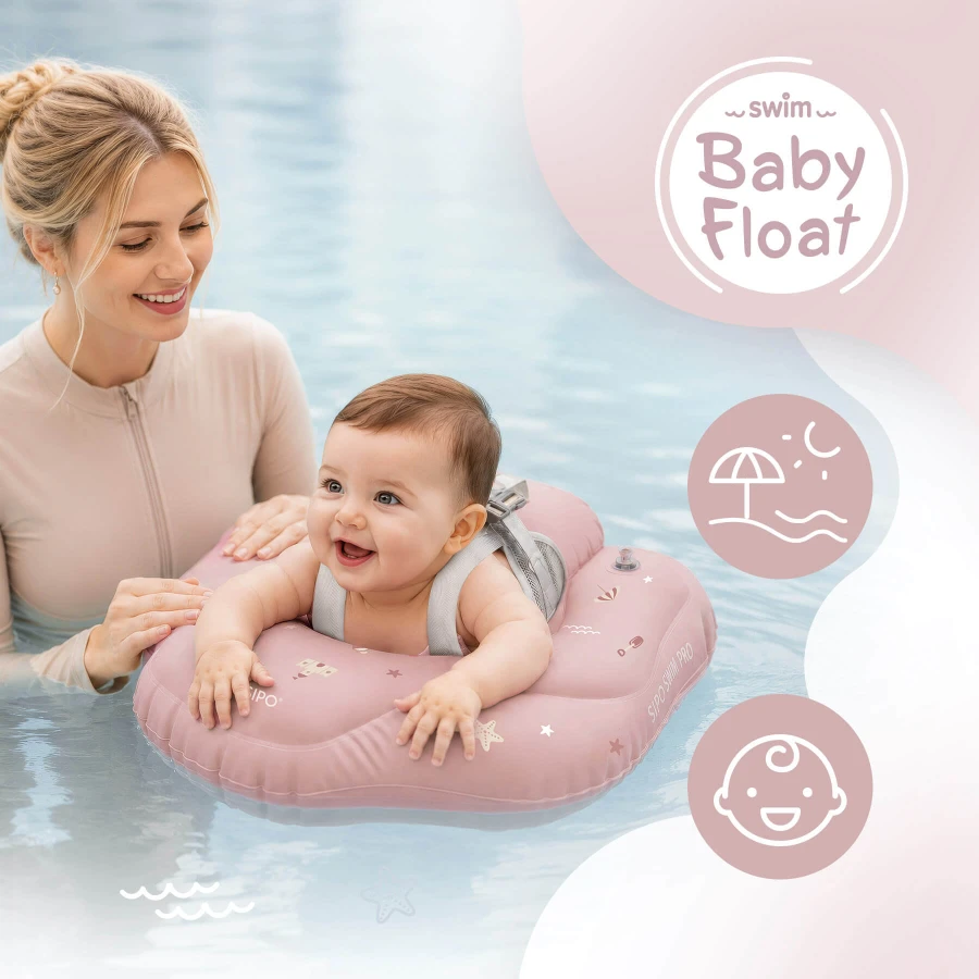Koło treningowe do nauki pływania 6-36m (11-18 kg) - różowe / SIPO