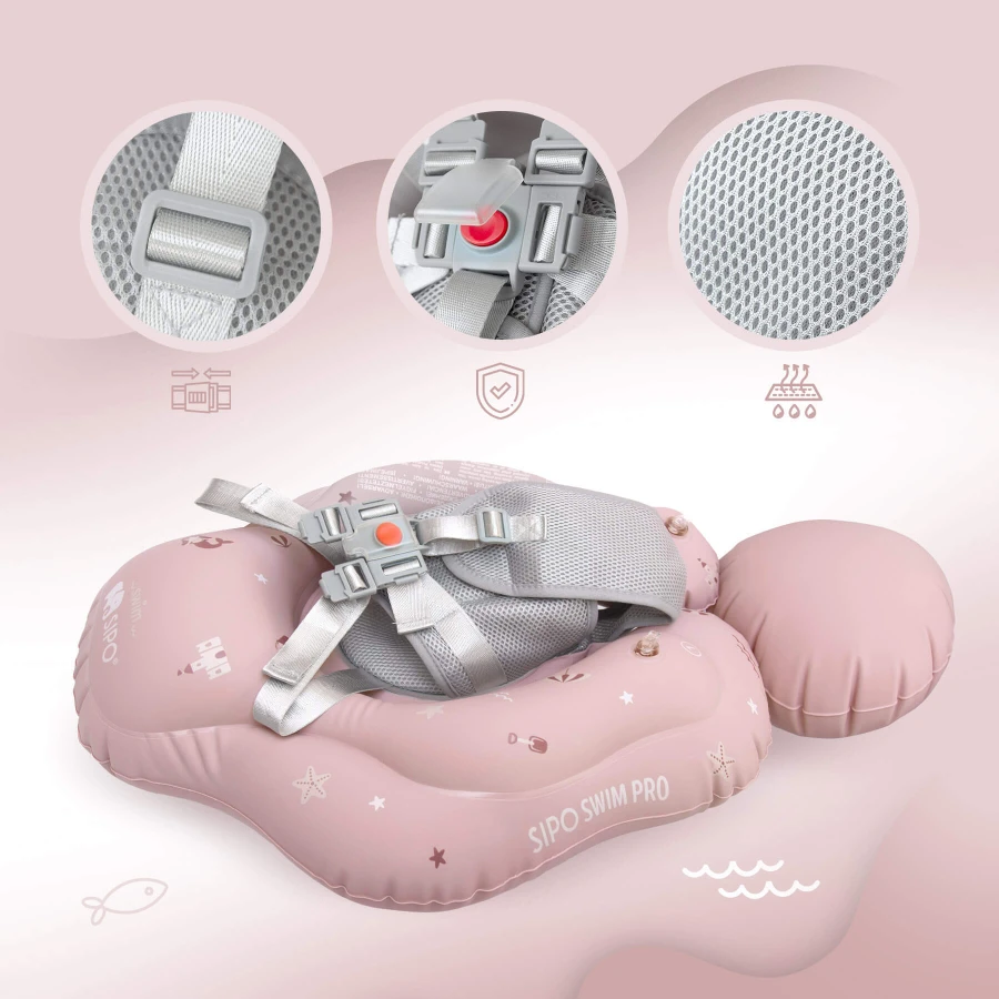 Koło treningowe do nauki pływania 6-36m (11-18 kg) - różowe / SIPO