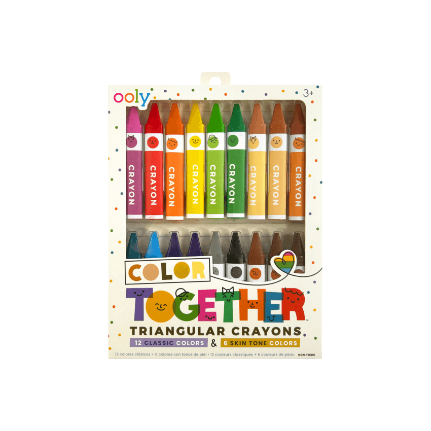 Kredki Świecowe, Klasyczne Kolory i Odcienie Karnacji - Color Together / Ooly
