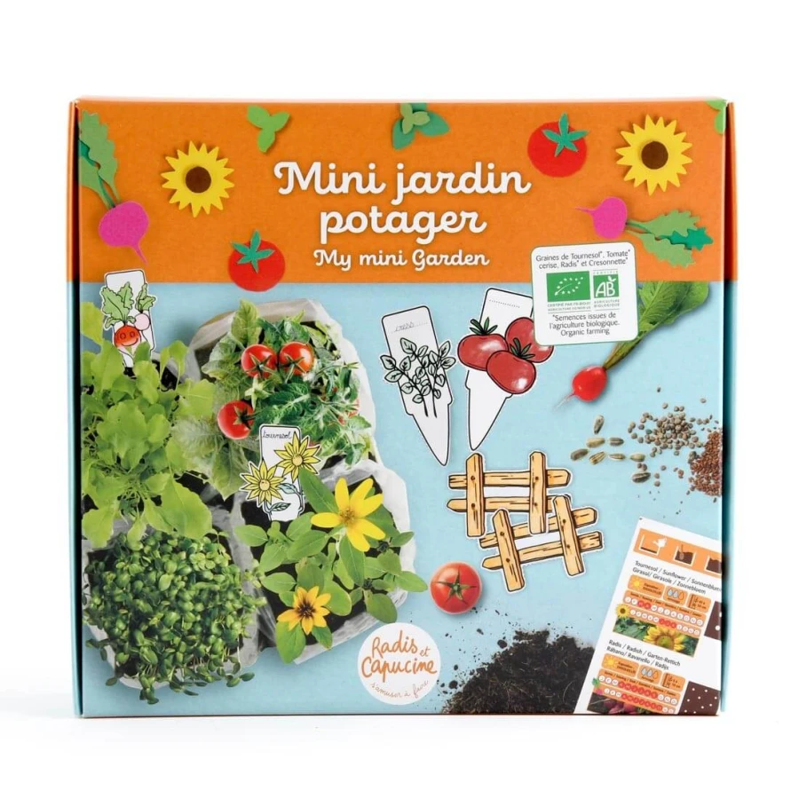 Zestaw do sadzenia nasion Mini ogródek warzywny / Radis et Capucine