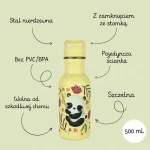 Butelka na wodę bidon 500 ml - Panda / SASSI