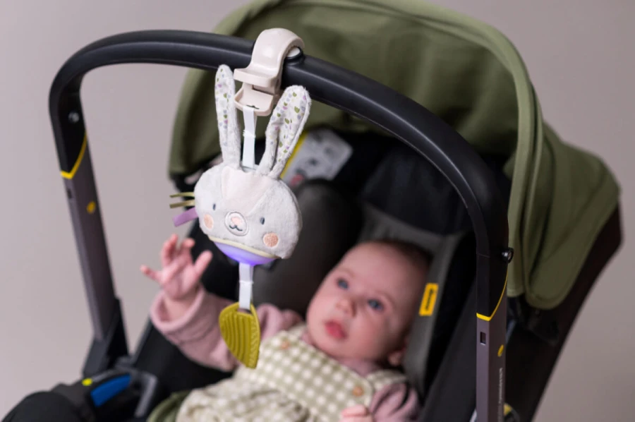 Pozytywka, zabawka muzyczna z melodiami i białym szumem Garden - Królik / Taf Toys
