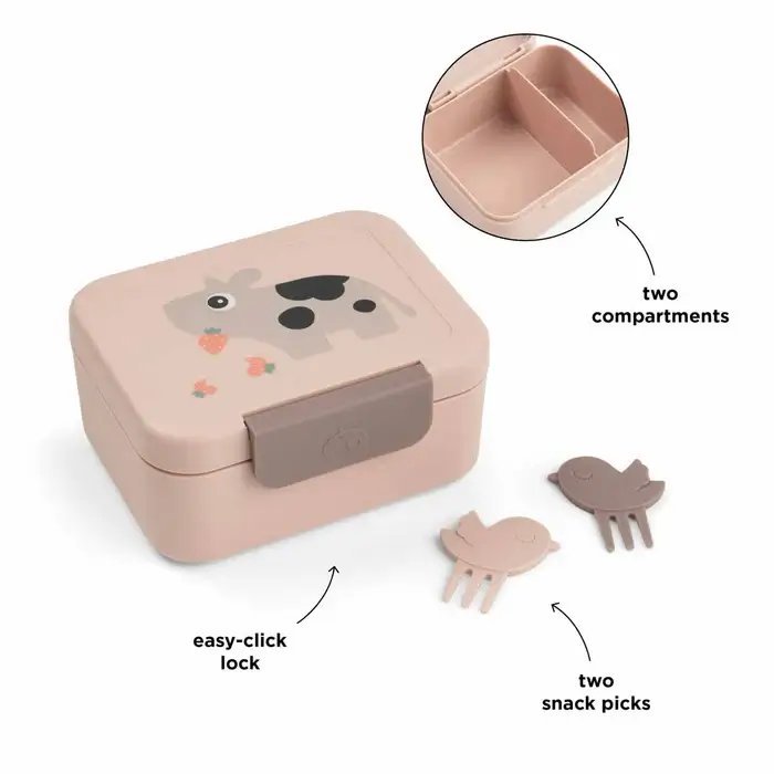 Lunchbox z widelczykami Tiny Farm Powder / Done by Deer
