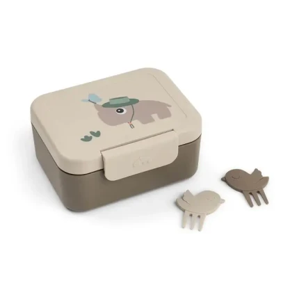 Lunchbox z widelczykami Tiny Trails Sand / Done by Deer