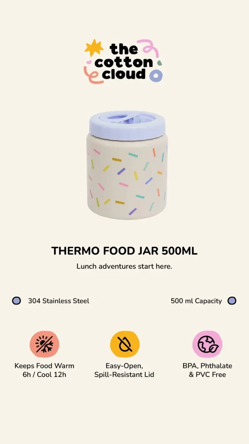 Termos obiadowy 500ml - Woof Gang / The cotton cloud