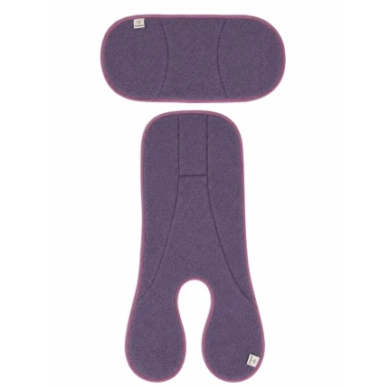Dwuczęściowa wełniana wkładka termoregulacyjna MIDI merino do fotelika do 105 cm WRZOS / Patulove