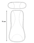 Dwuczęściowa wełniana wkładka termoregulacyjna MAXI PLUS merino do fotelika (15-36 kg) WRZOS / Patulove