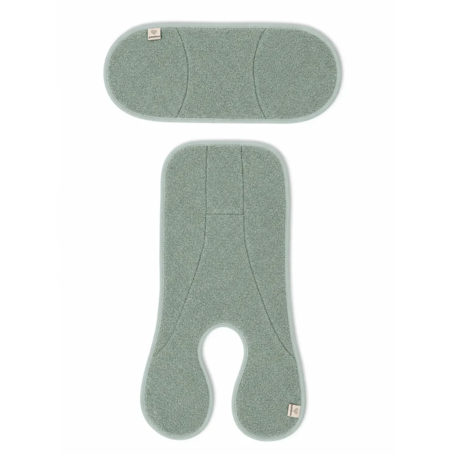 Dwuczęściowa wełniana wkładka termoregulacyjna MIDI merino do fotelika do 105 cm SZAŁWIA / Patulove