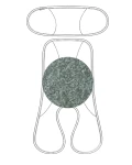 Dwuczęściowa wełniana wkładka termoregulacyjna MIDI merino do fotelika do 105 cm SZAŁWIA / Patulove