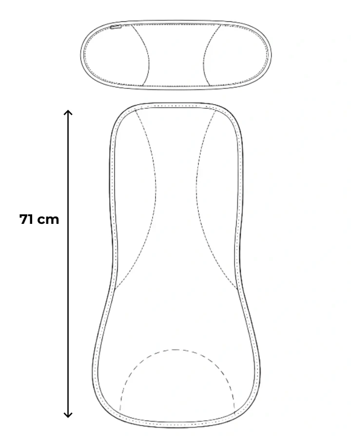 Dwuczęściowa wełniana wkładka termoregulacyjna MAXI PLUS merino do fotelika (15-36 kg) SZAŁWIA / Patulove
