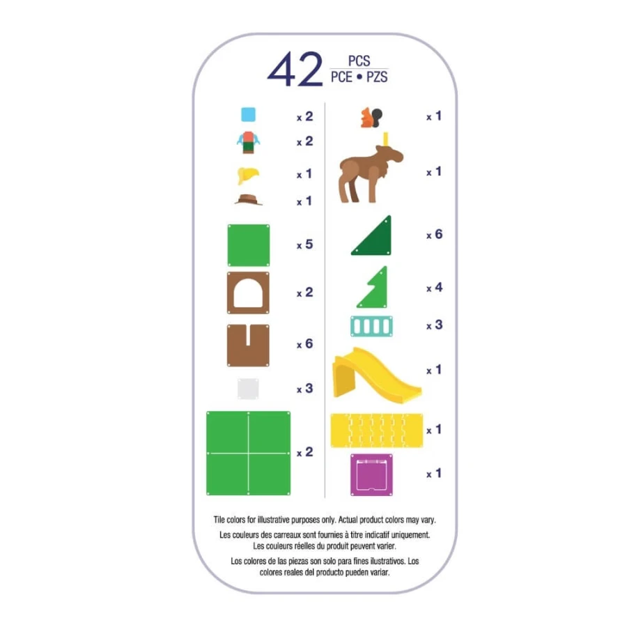 Klocki Magnetyczne Tree Top Adventure, 42 el. / Magna-Tiles