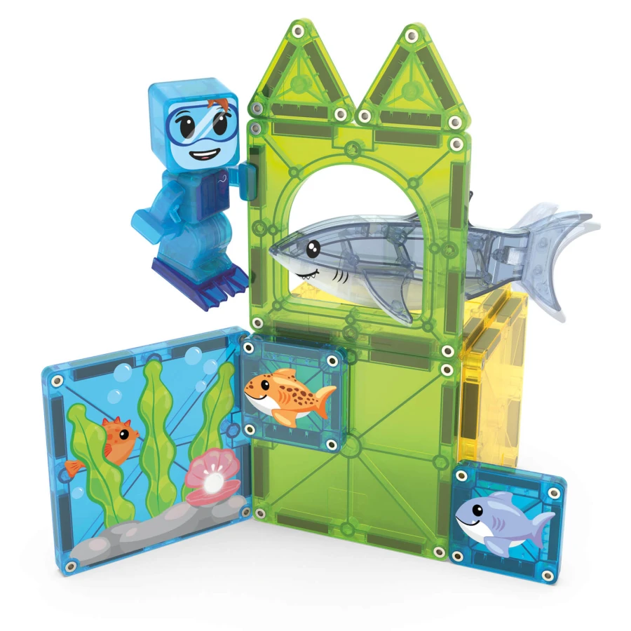 Klocki Magnetyczne Shark Dive, 13 el. / Magna-Tiles
