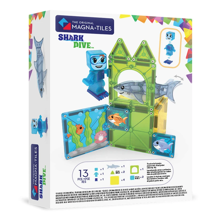 Klocki Magnetyczne Shark Dive, 13 el. / Magna-Tiles