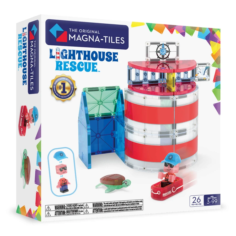 Klocki Magnetyczne Lighthouse Rescue, 26 el. / Magna-Tiles