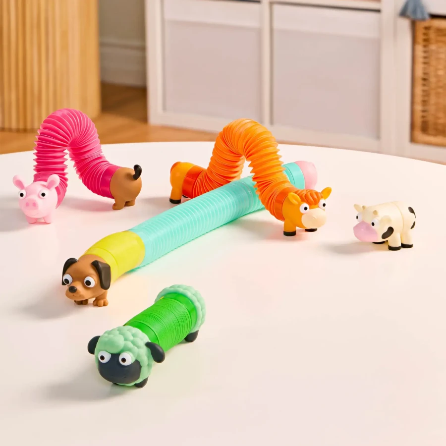 Akordeonowe rurki sensoryczne Li’l Barn Buddies - WIEJSKIE ZWIERZĘTA / Battat
