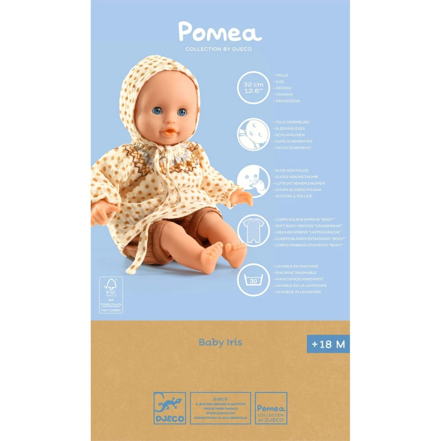 Lalka Baby Iris 32cm (kolekcja Pomea) / Djeco