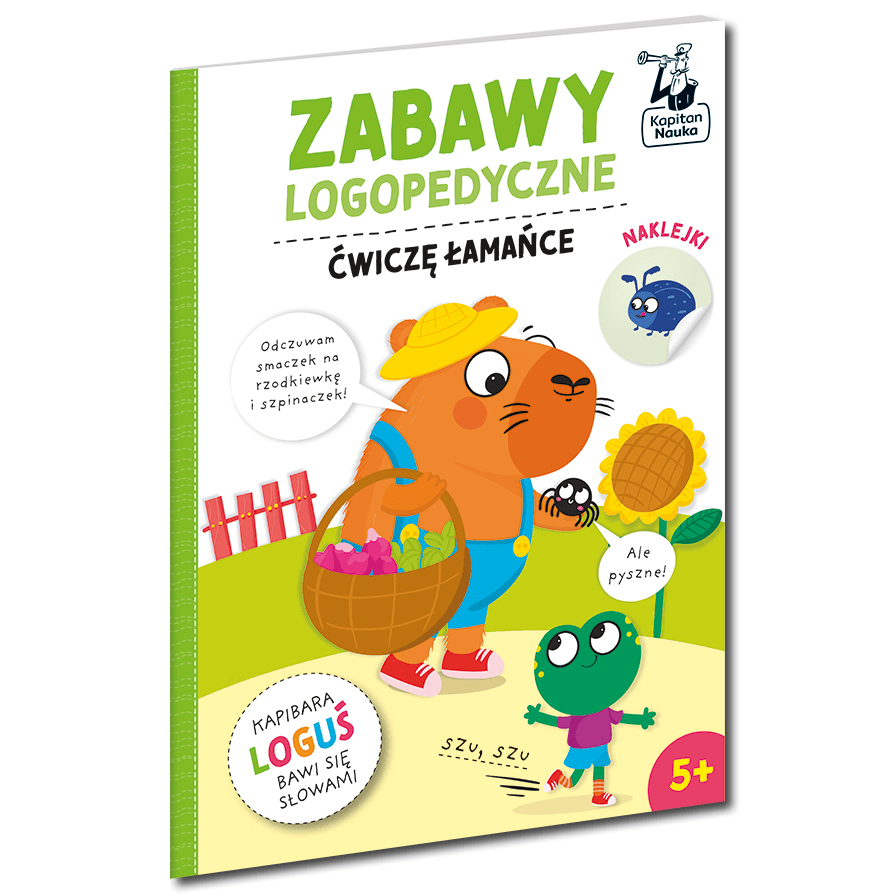 Ćwiczę łamańce. Zabawy logopedyczne. Kapibara Loguś / Kapitan Nauka