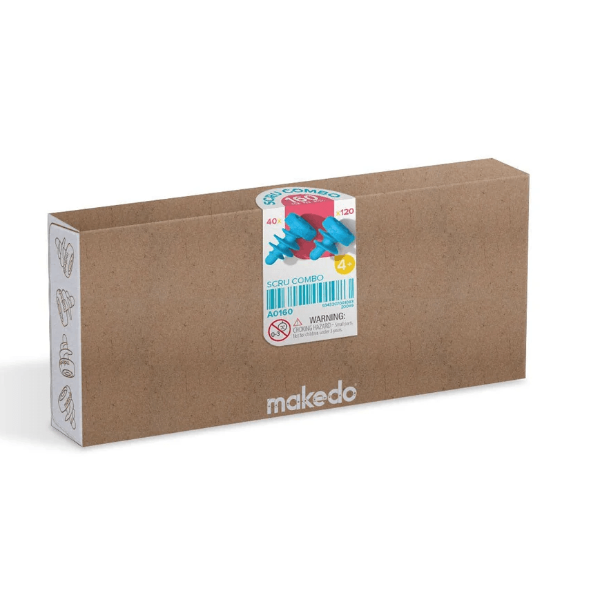 Zestaw śrubek do konstruowania DIY Makedo - SCRU COMBO 160 el. / Makedo