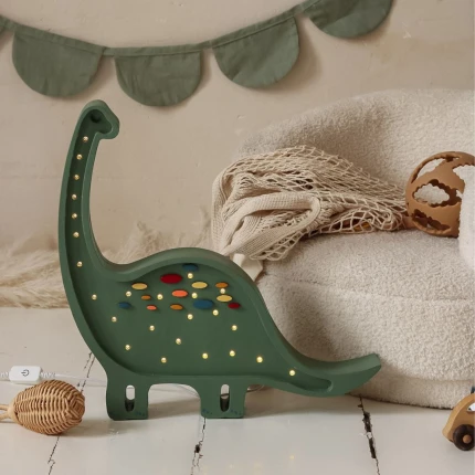 Lampa Little Dino Diplodok CONFETTI GREEN / Little Lights
