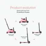 USZKODZONE OPAKOWANIE: Hulajnoga 4w1 Xtend Scooter + Ride-on, Salmon Pink / smarTrike