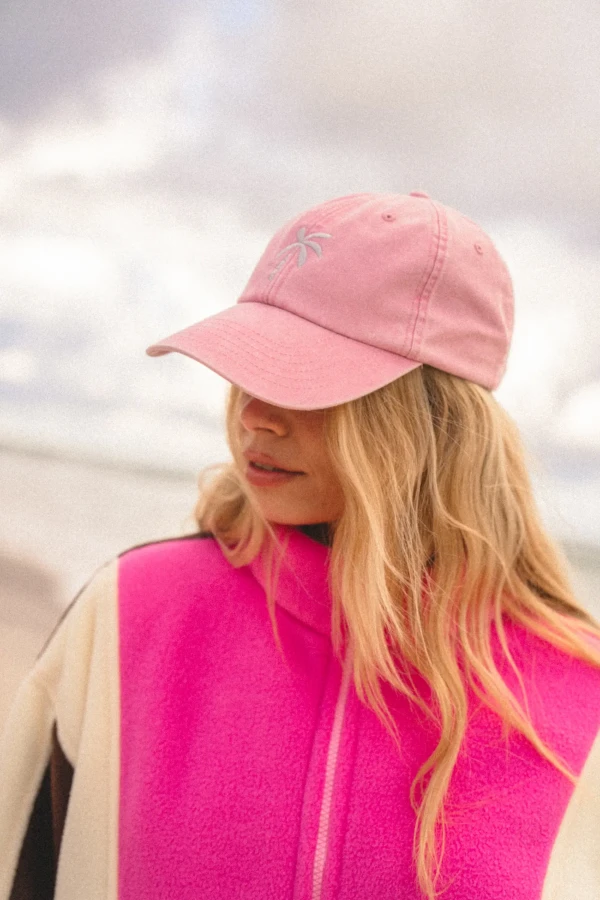 Czapka z daszkiem PALM - Vintage Pink / JUNGMOB