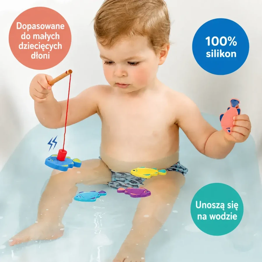 Silikonowe rybki do łowienia na magnes / LUDI
