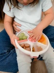 LARGE SNACK SPINNER duży pojemnik na przekąski, Coral Pink / GOBE