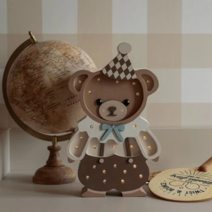 Lampa Little Lights Miś Theodor - Chocolate Brown / Little Lights