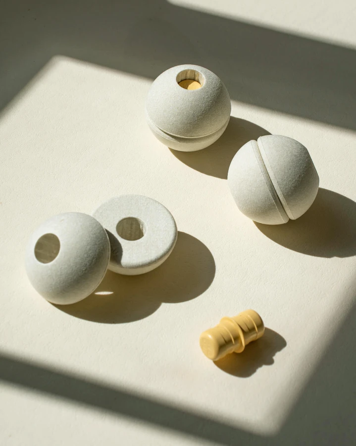 Zestaw 3 piłek piankowych Foam Balls - sand grey, honey yellow / MODU