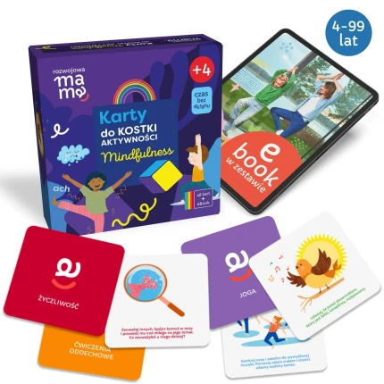 Karty do kostki aktywności - mindfulness + mini e-book 4+ / rozwojowa mama