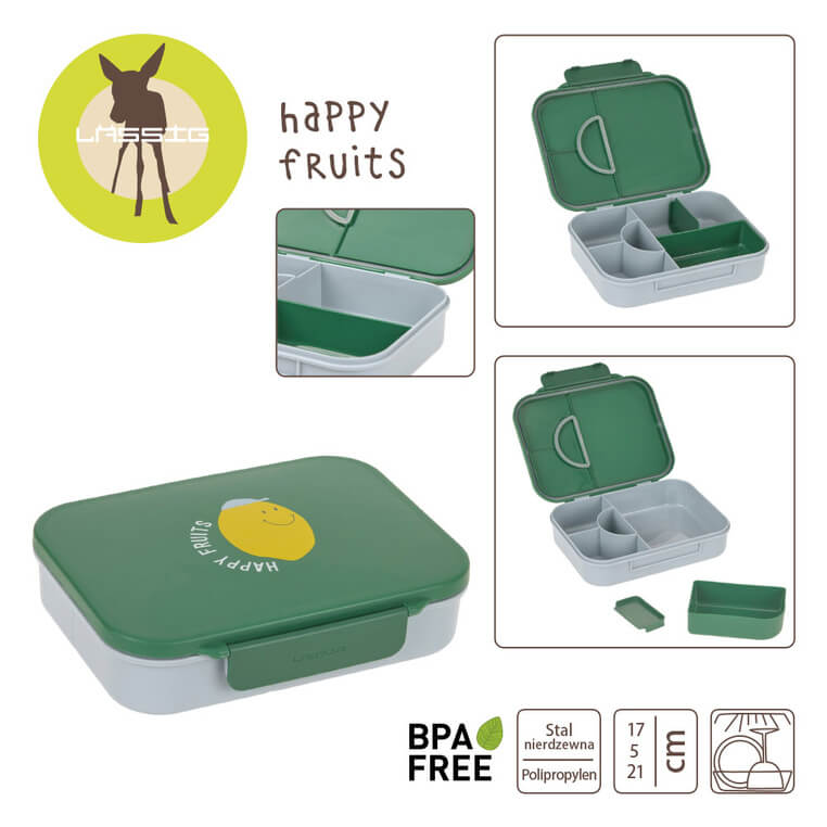 Lunchbox Bento z przegródkami Happy Fruits Lemon / Lassig