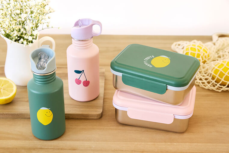Lunchbox ze stali nierdzewnej Happy Fruits Cherry / Lassig