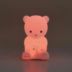 Silikonowa lampka nocna dotykowa USB, Miś Intempoler / Kaloo
