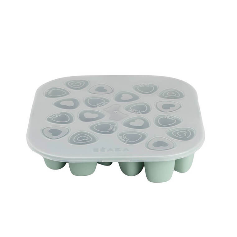 Silikonowy pojemnik do mrożenia 20 x 35 ml Sage green / Beaba